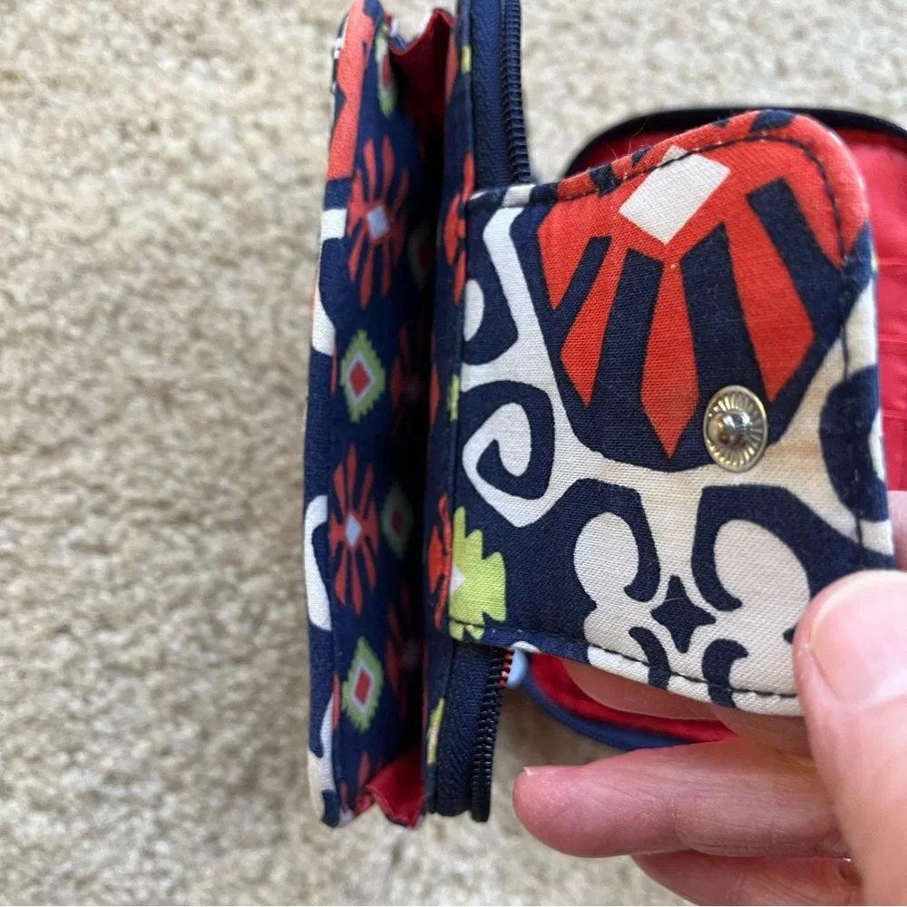 Vera Bradley Sun Valley Credit Card ID Wallet Wristlet w/ Wrist Strap - GUC - Picture 4 of 6